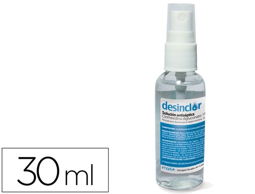 [2160505] Solucion antiseptica clorhexidina desinclor bote pulverizador de 30 ml (Ref. 2222)