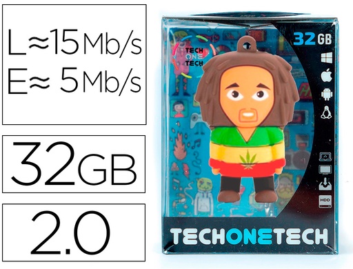 [2161843] TECH ON TECH - Memoria usb bob 32 gb (Ref. TEC5105-32)