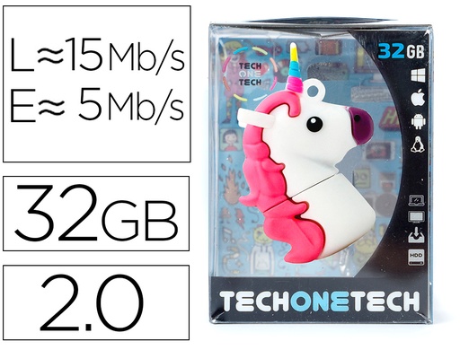 [2161863] TECH ON TECH - Memoria usb mi unicornio 32 gb (Ref. TEC5148-32)