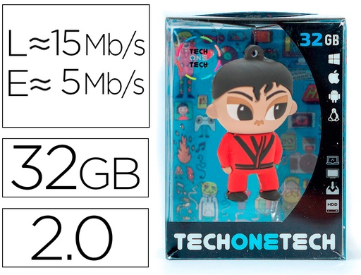 [2161842] TECH ON TECH - Memoria usb mj thriller 32 gb (Ref. TEC5103-32)