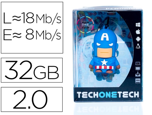 [2161840] TECH ON TECH - Memoria usb super a 32 gb (Ref. TEC5094-32)