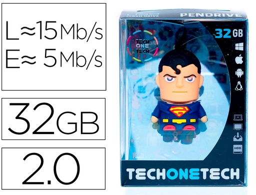 [2161841] TECH ON TECH - Memoria usb super s 32 gb (Ref. TEC5099-32)