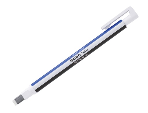 [9936890] TOMBOW - MONO ZERO LÁPIZ BORRADOR DE PRECISIÓN PUNTA 2,5X5MM RECTANGULAR CUERPO BLANCO/AZUL/NEGRO (Ref.EH-KUS)