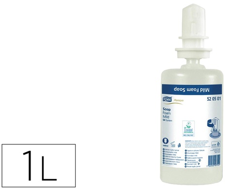 [9155686] TORK - Jabon en espuma s4 rehidratante aroma delicado bote de 1000 ml (Ref. 520501)