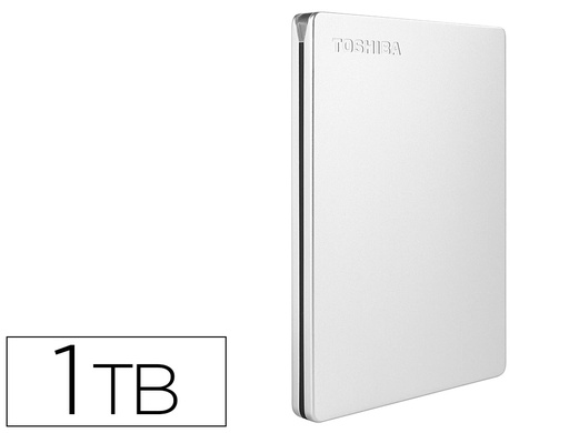 [2160398] TOSHIBA - Disco duro externo canvio slim hdd 2,50\" 5.000 mbit/s usb 3.0 1 tb color blanco (Ref. HDTD310ES3DA) (Canon L.P.I. 6,45€ Incluido)