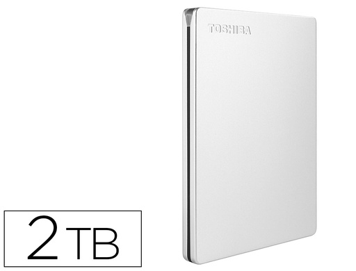 [2160400] TOSHIBA - Disco duro externo canvio slim hdd 2,50\" 5.000 mbit/s usb 3.0 2 tb color blanco (Ref. HDTD320ES3EA) (Canon L.P.I. 6,45€ Incluido)