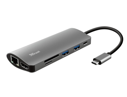 [2162897] TRUST - Adaptador dalyx 7 en 1 multipuerto usb-c / hdmi / 2x usb-a / network / micro / micro sd / ethernet (Ref. 23775)