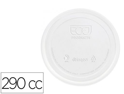 [2160083] Tapa de plastico biodegradable para vaso de 290 cc paquete de 100 unidades (Ref. 102846)