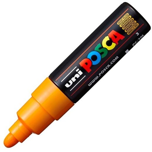 [9941521] UNI-BALL - MARCADOR T.OPACA NO PERM. UNI POSCA 7,0 (PC-7M) NARANJA MEDIO (Ref.228270000)