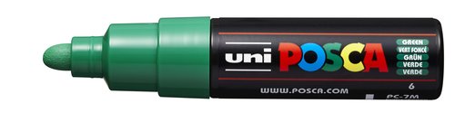 [9941524] UNI-BALL - MARCADOR T.OPACA NO PERM. UNI POSCA 7,0 (PC-7M) VERDE (Ref.228304000)