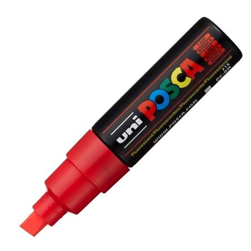 [9941648] UNI-BALL - MARCADOR T.OPACA NO PERM. UNI POSCA 8,0 (PC-8K) FLUOR ROJO (Ref.107599000)