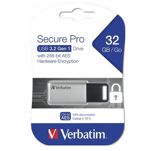 [9930289] VERBATIM - SECURE DATA PRO USB DRIVE 32GB (Incluye Canon LPI de 0,24 €) (Ref.98665)