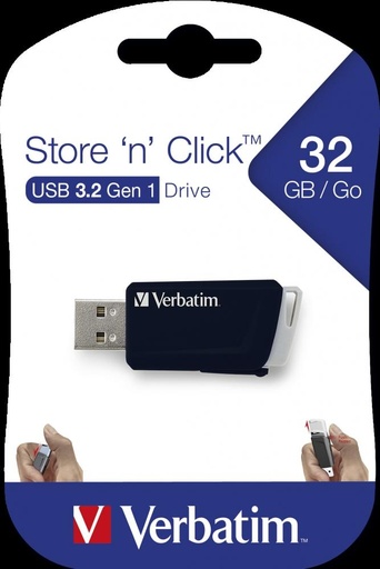 [9935762] VERBATIM - USB DRIVE NEGRO 3.2 S 32GB **CON RANURA PARA COLGAR** (Incluye Canon LPI de 0,24 €) (Ref.49307)