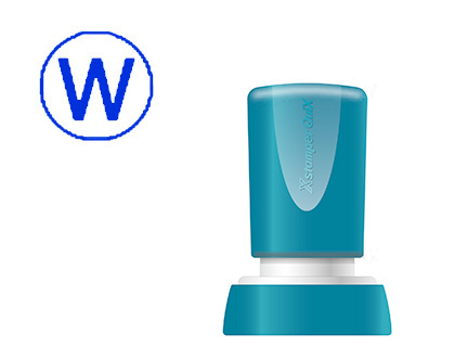 [2152199] X'STAMPER QUIX - SELLO PERSONALIZABLE COLOR AZUL REDONDO DIAMETRO 20 MM Q-20 (Ref.QPTL-QE20RU Q34 AZ)