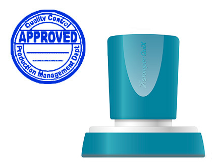 [2152200] X'STAMPER QUIX - SELLO PERSONALIZABLE COLOR AZUL REDONDO DIAMETRO 38 MM Q-53 (Ref.QPTL-QE38RU Q53 AZ)