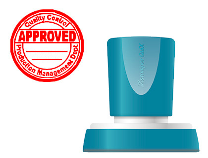 [2152214] X'STAMPER QUIX - SELLO PERSONALIZABLE COLOR ROJO REDONDO DIAMETRO 38 MM Q-53 (Ref.QPTL-QE38RU Q53 RO)