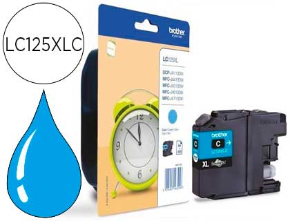 [9057572] BROTHER - Cartuchos ORIGINALES Inyección De Tinta LC125XL Cyan (Ref.LC125XLCBP)