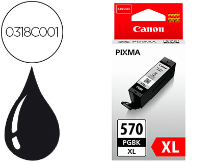 [2090158] CANON - INK-JET PGI-570 XL PIXMA MG5750 / 6850 / 7750 NEGRO 500 PAG (Ref.0318C001)