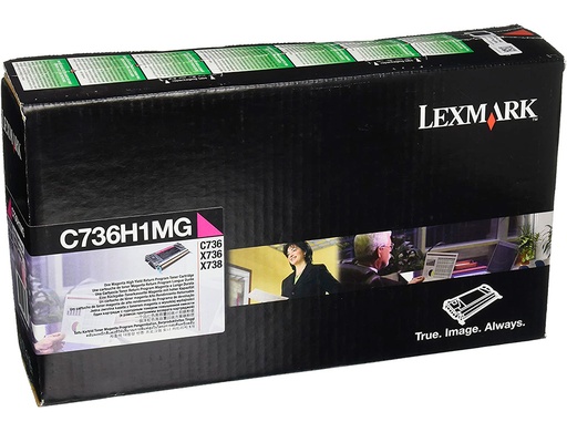 [1215452] LEXMARK - Toner Laser ORIGINALES Magenta 10000 Pág. C736, X736, X738 (Ref.C736H1MG)