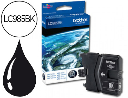 [9048847] BROTHER - Cartuchos ORIGINALES Inyección De Tinta Negro (Ref.LC985BKBP)