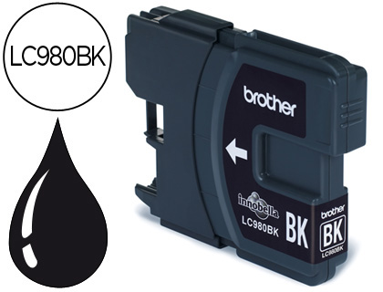 [9043887] BROTHER - Cartuchos ORIGINALES Inyección De Tinta Negro (Ref.LC980BK)