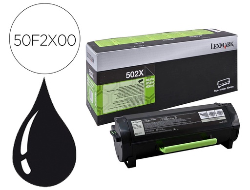 [2156612] LEXMARK - Toner Laser ORIGINALES 502X Negro (Ref.50F2X00)