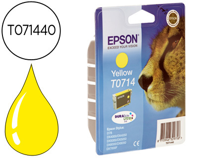 [9037571] EPSON - Cartuchos ORIGINALES Inyección De Tinta INY AMA 5,5ML T071 (Ref.C13T07144012)