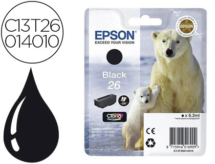 [9090902] EPSON - Cartuchos ORIGINALES Inyección De Tinta INY NG 220PÁGS 26 (Ref.C13T26014012)