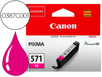 [2154817] CANON - Cartuchos ORIGINALES Inyección De Tinta CLI-571 M (Ref.0387C001)