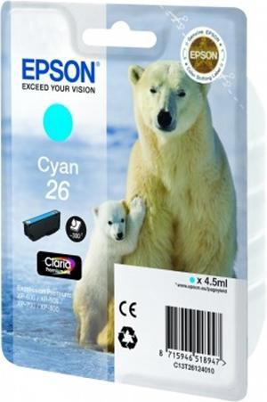 [9090901] EPSON - Cartuchos ORIGINALES Inyección De Tinta T26 Cyan Blister (Ref.C13T26124010)