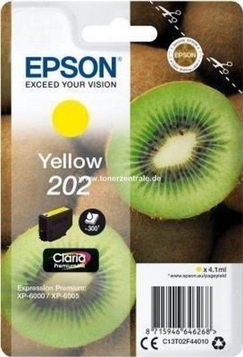 [9154552] EPSON - Ink-jet 202 xp-6000 / xp-6005 / xp-6100 / xp-6105 amarillo 300 pag (Ref. C13T02F44010)