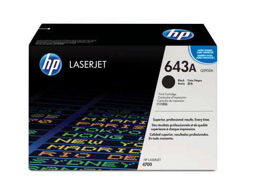 [9042886] HP ( HEWLETT PACKARD ) - Toner Laser ORIGINALES 643A Negro (Ref.Q5950A)