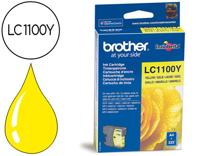 [9043419] BROTHER - Cartuchos ORIGINALES Inyección De Tinta Amarillo (Ref.LC1100Y)