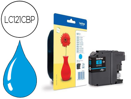 [9072827] BROTHER - Cartuchos ORIGINALES Inyección De Tinta LC121C Cyan (Ref.LC121CBP)