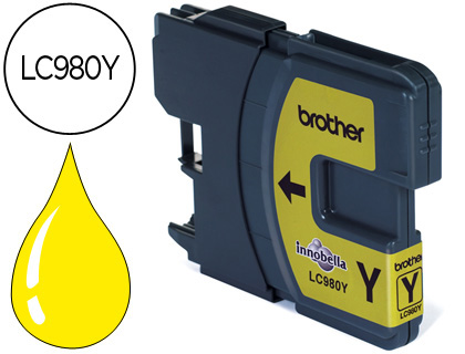[9043889] BROTHER - Cartuchos ORIGINALES Inyección De Tinta Amarillo 300pg (Ref.LC980Y)