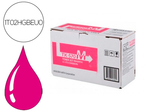 [9161439] KYOCERA MITA - KYOCERA - Toner toner laser tk570m para fs-5400 magenta (Ref. 1T02HGBEU0)