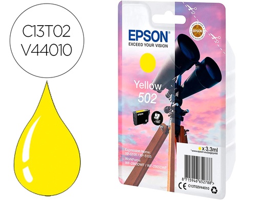[9160923] EPSON - Ink-jet singlepack amarillo 502 ink (Ref. C13T02V44010)