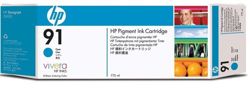 [1419298] HP ( HEWLETT PACKARD ) - Cartuchos ORIGINALES Inyección De Tinta 91 Cyan (Ref.C9467A)