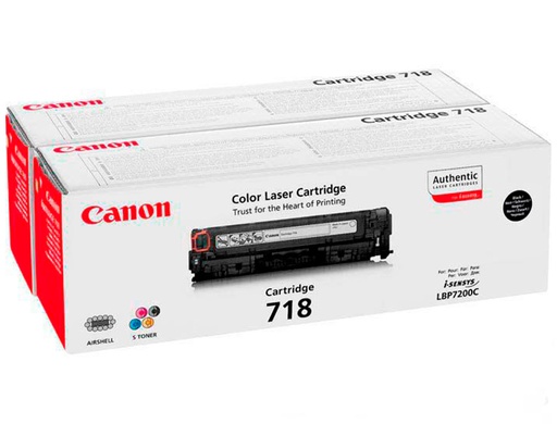 [1401222] CANON - Toner Laser ORIGINALES 718 NEGRO 6,8K AA (Ref.2662B005)