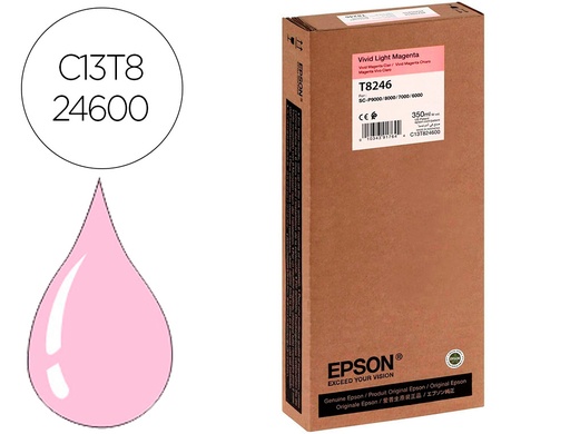 [9160917] EPSON - Ink-jet gf surecolor serie sc-p vivid light magenta ultrachrome hdx/hd 350ml (Ref. C13T824600)