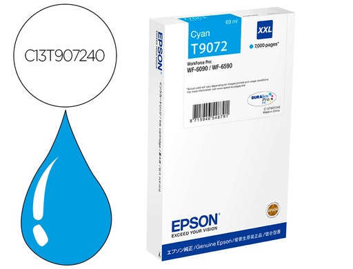 [9161006] EPSON - Ink-jet wf-6xxx cian xxl (Ref. C13T907240)