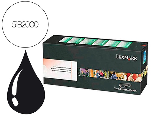 [9162813] LEXMARK - Toner laser 51b2000 ms 317dn/ 417dn / 517dn / 617dn / mx 317dn / 417de / 517de / 617de negro 2500 (Ref. 51B2000)