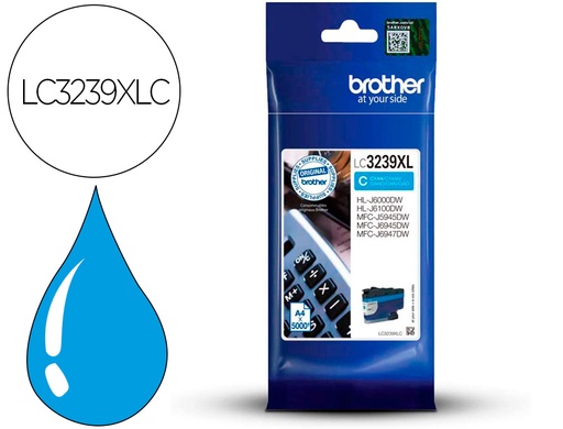 [9162206] BROTHER - Ink-jet lc3239xlc mfc-j6945dw / mfc-j5945dw / hl-j6000dw cian 5000 paginas (Ref. LC3239XLC)