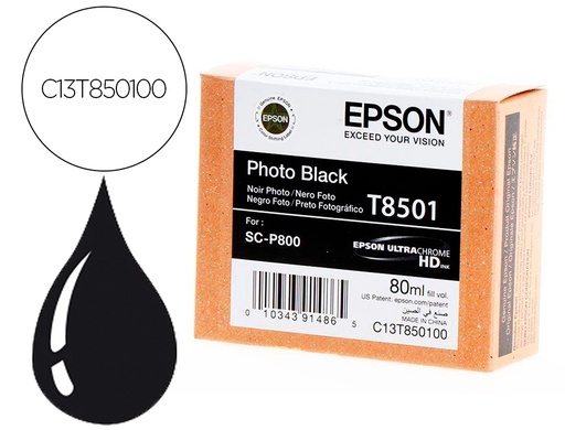 [9160976] EPSON - Ink-jet surecolor sc-p800 negro foto (Ref. C13T850100)