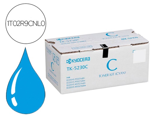 [9161405] KYOCERA MITA - KYOCERA - Toner mita tk-5230c cian m5521cdw 2200 pag (Ref. 1T02R9CNL0)