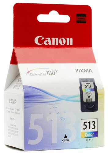 [1137855] CANON - Cartuchos ORIGINALES Inyección De Tinta CL-513 Tricolor Alta capac. (Ref.2971B009)