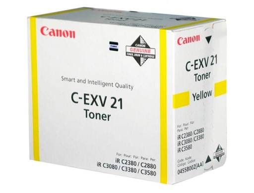 [1142083] CANON - Toner Laser ORIGINALES CEXV21 AMARILLO (Ref.0455B002)