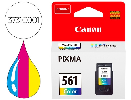 [9159386] CANON - Ink-jet 561 pixma ts5350 / ts5351 / ts5352 / ts5353 180 pack amarillo cian magenta 180 paginas (Ref. 3731C001)