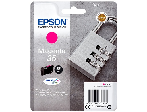[2152609] EPSON - INK-JET 35 T3583 PRO WF-4720DWF / 4725DWF / 4730DTWF / 4740DTWF MAGENTA 650 PAGINAS (Ref.C13T35834010)