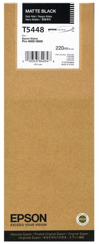 [9925704] EPSON - CARTUCHO INKJET T544800 STYLUS PRO 4000/C8/7600/9600 NEGRO MATE 220ML (Ref.C13T544800)